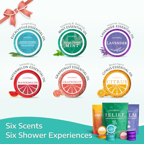 JoJowell Shower Steamers Aromatherapy - 18 Pack Birthday Gifts for Women Men, Fathers Day Gift for Dad Husband from Wife Daughter, Self Care with Natural Essential Oils Relaxation Home SPA