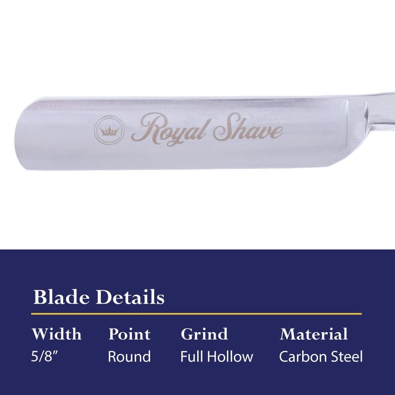 5/8” Straight Razor Full Hollow Round Point Special Carbon Steel, Shave Ready Handmade Classic Wet Shaving Straight Razor (MADE IN GERMANY) Black Handle