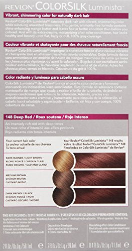 Revlon ColorSilk Luminista Hair Color Deep Red 1 Count – Vibrant, Ammonia-Free Permanent Hair Dye