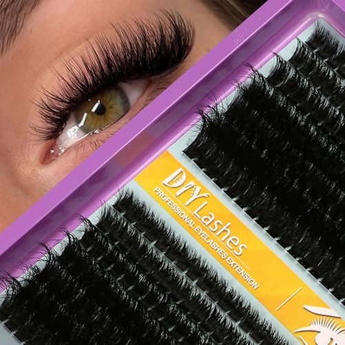 Himirell 60P C Curl Lash Clusters Extensions DIY Eyelash Kit 9-18mm Wispy Natural Look