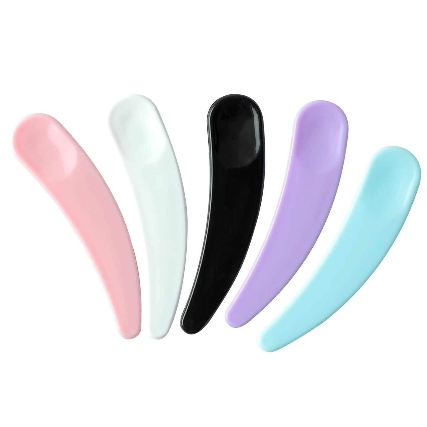 Small Cosmetic Spatulas - 200 Pack Mini Makeup Disposable Plastic Face Mask Applicators | Multi-Colored