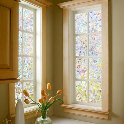 Finnez Stained Glass Window Privacy Film - 17.5" x 118.1"