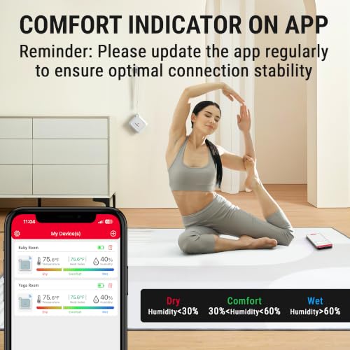 TempPro Bluetooth Thermometer Hygrometer - 260ft Remote Monitoring