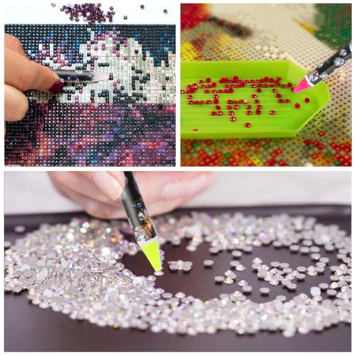 Rhinestone Picker Tool Set - 4 Adhesive Wax Pencils & Sharpener