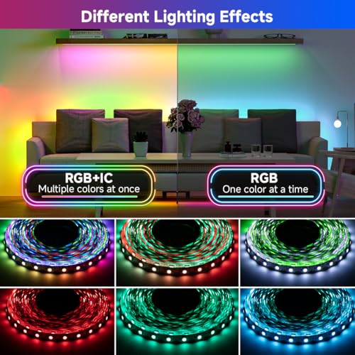 BTF-LIGHTING WS2812B RGB LED Strip - Individually Addressable 3.28FT