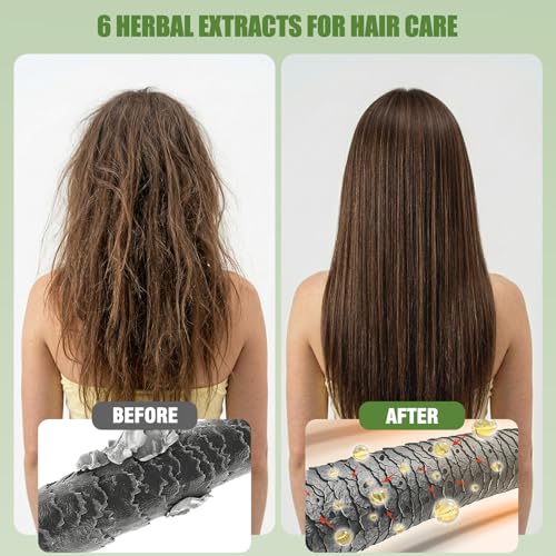 Lunory Brown Hair Dye Shampoo for 100% Gray Coverage - Ammonia-Free