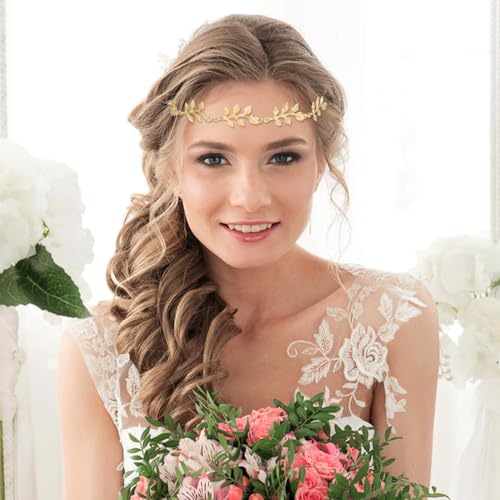 Dizila Gold Head Chains for Women - 8 Pieces with Rhinestones & Pearls