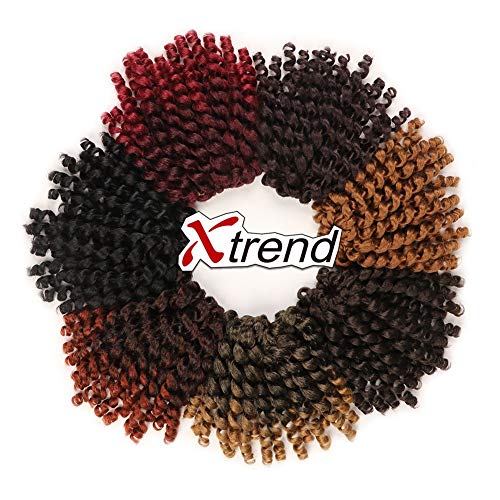 Jumpy Wand Curl Crochet Hair 8 Inch 20 Strands/Pack 75g XTREND 3 Packs