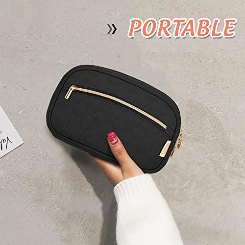 LUXJA Nail Polish Case - Padded Organizer for 10 Bottles, Black