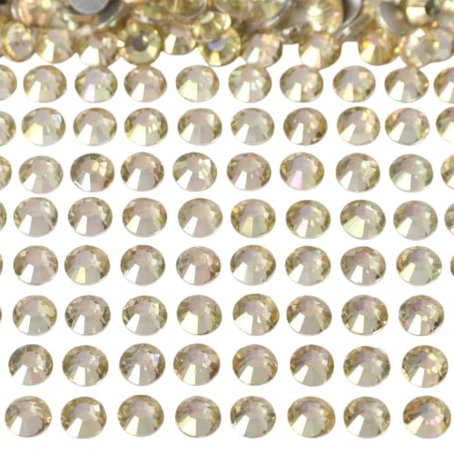 Rose Sunlight Flatback Glass Rhinestones SS16 1440pcs for Nail Art & Crafts