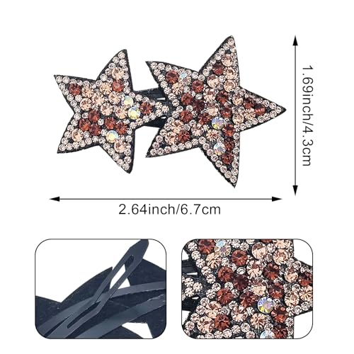 16 Pack Star Snap Hair Clips for Girls Women Y2K Non-slip Hair Accessories