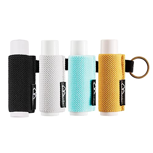 Lip Balm Holder Keychain by WK IEASON - Secure Elastic Sleeve