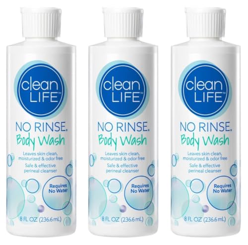 No-Rinse Body Wash 8 fl oz (Pack of 3) - Waterless Cleansing Formula