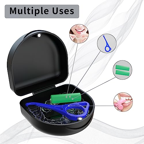ARGOMAX Black Retainer Case for Clear Aligners & Mouth Guards