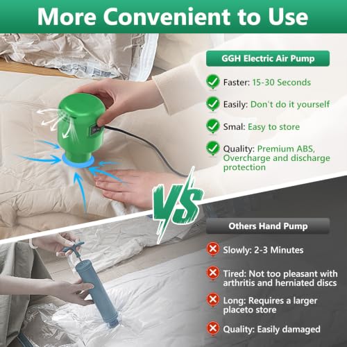 GGH Portable Electric Vacuum Pump for Storage Bags - Green