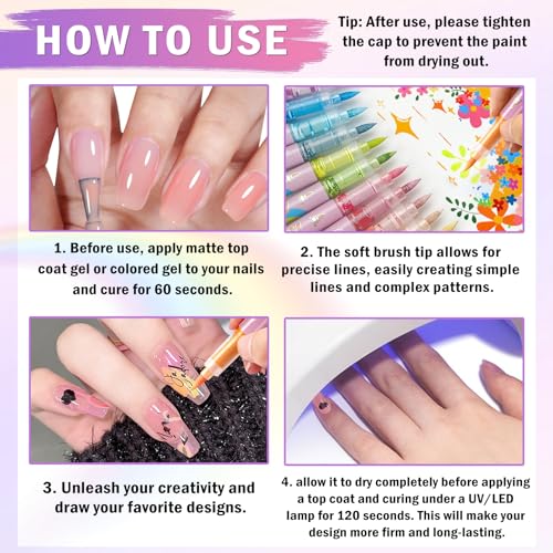 XINGXYUEL 12 Colors Nail Art Pens Set 01 Red – Waterproof Nail Polish Markers for Menicure