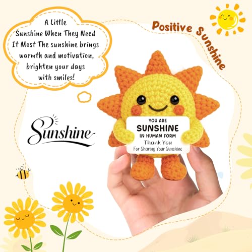 Handmade Crochet Sunshine Thank You Gift for Women & Coworkers