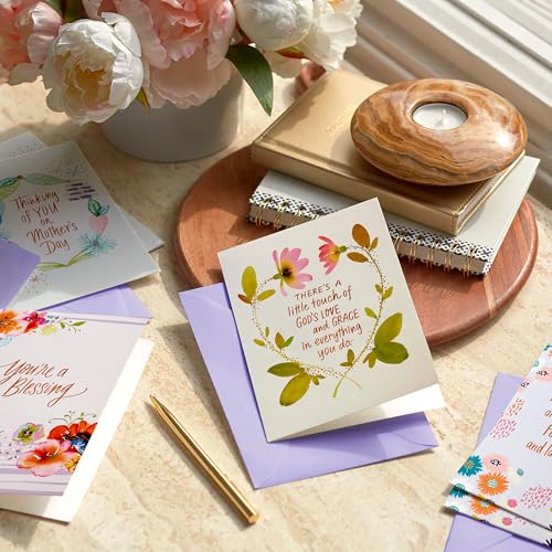 Hallmark Mother's Day Card Assortment - 16 Floral Designs with Envelopes