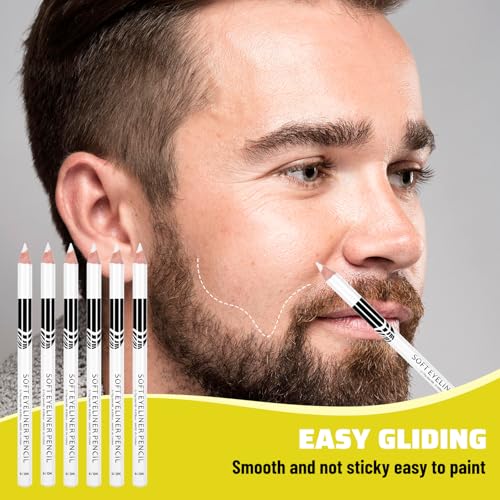 12Pcs Barber Pencils Set with 2 Sharpener for Hairline, Beard & Eyebrow Styling