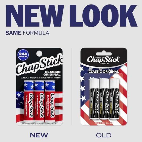 ChapStick Classic Original Lip Balm 3-Pack | Moisturizing & Protecting