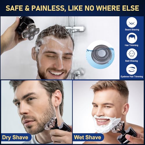 4-Pack Replacement Blades for Skull Shaver Pitbull Pro & Palm Shavers