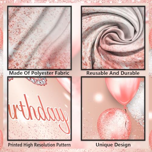 11th Birthday Rose Gold Banner - Pink Party Decor & Backdrop