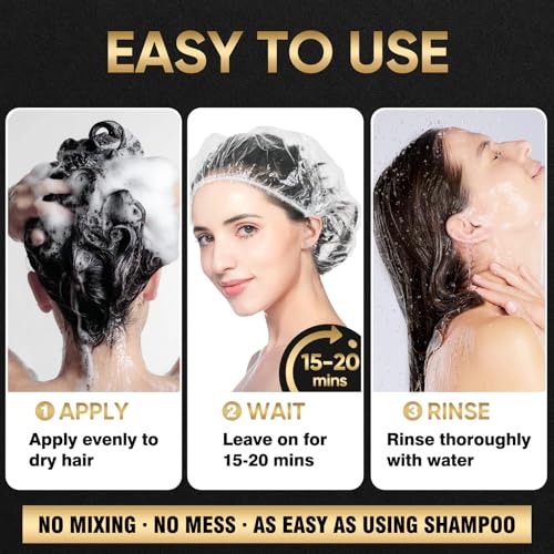 Dark Brown Hair Dye Shampoo 3-in-1 for Gray Coverage - 15 Min