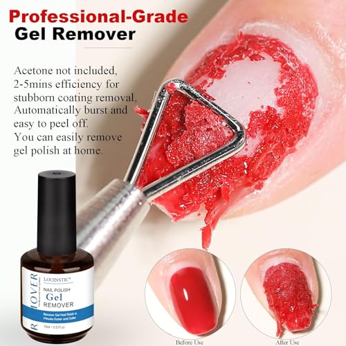 LOUINSTIC Gel Nail Polish Remover 15ml – Fast, Non-Damaging Solution
