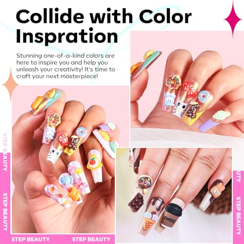 3D Kawaii Candy Nail Charms Cartoon Art Design DIY Crafts Accessories