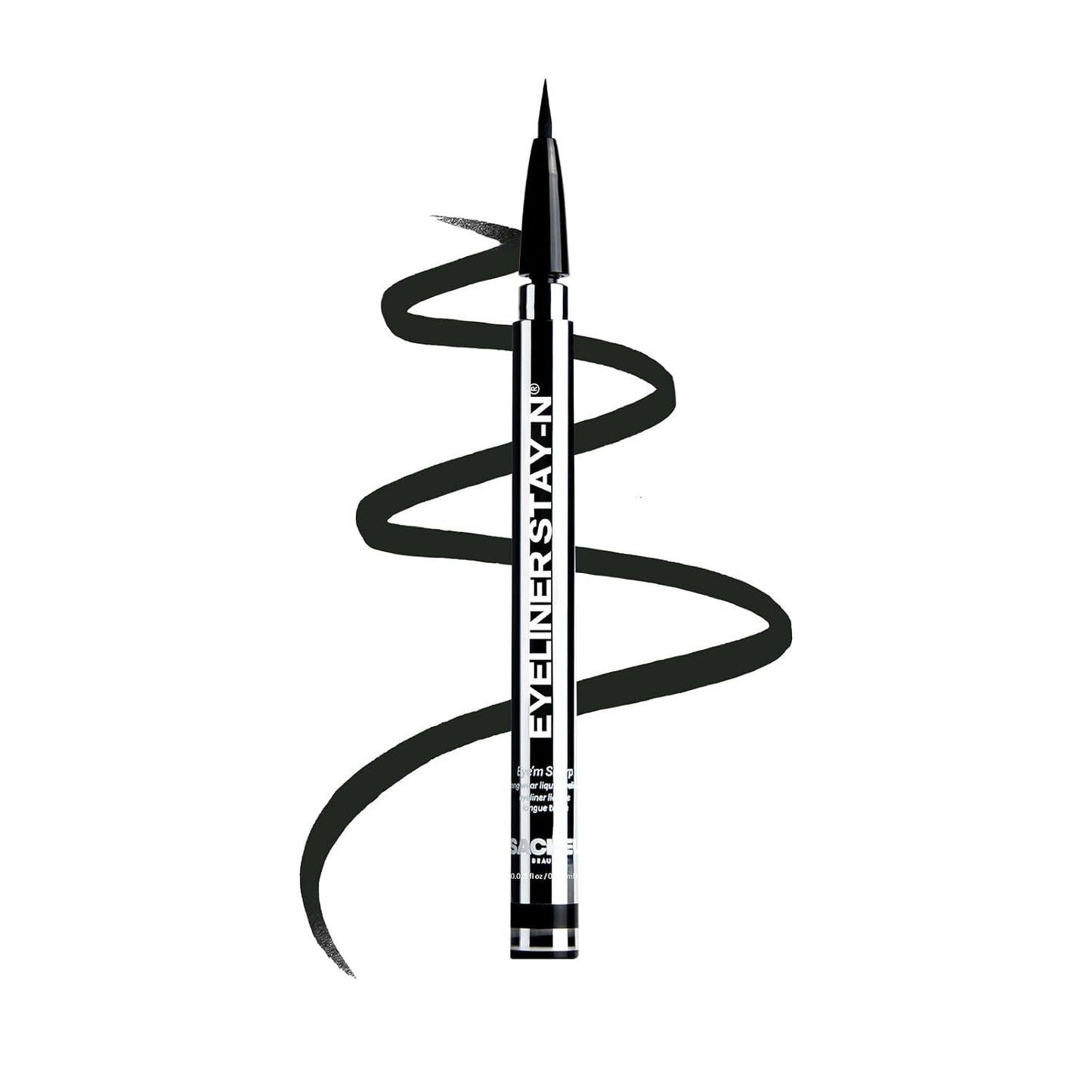 Liquid Eyeliner Pen - STAY-N Long Wear Waterproof with Ultra-Precise 360° Tip | Smudge-Proof Vegan Eye Makeup
