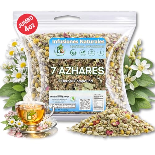7 Azahares Herbal Tea Blend – Calming Loose Leaf Tea, 4 oz
