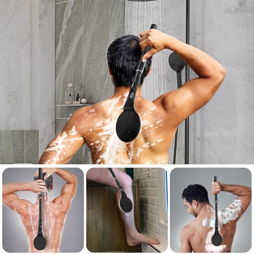 Gobiteli Long Handle Back Scrubber for Shower - Adjustable Body Brush