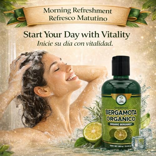 HIGH SUPREME Organic Bergamot Shampoo with Aloe Vera & Rosemary, 16.9 fl oz