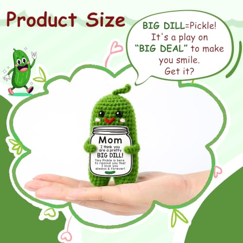 Handmade Crochet Pickle Gift for Mom | Unique Birthday & Holiday Present