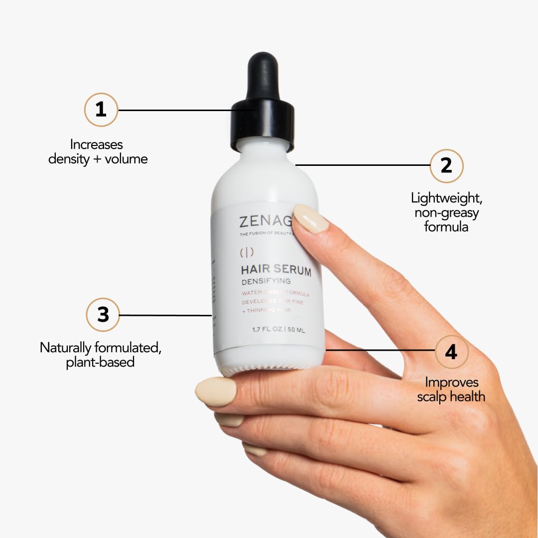 ZENAGEN Men's Trio Kit for Fine & Thinning Hair - Plant-Based Shampoo, Densifying Serum & Flexture Paste, 1 Set