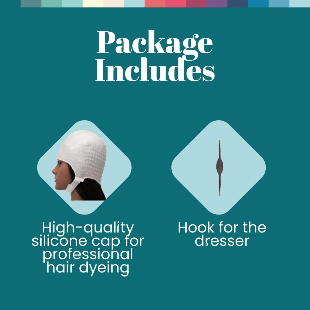 Silicone Highlight Hair Cap - Reusable Professional Cap for Hair Dyeing | Model 233 CA 1 UND