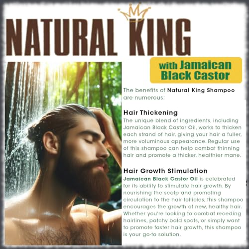 Natural King Jamaican Black Castor Shampoo & Beard Oil Set - 2 Piece