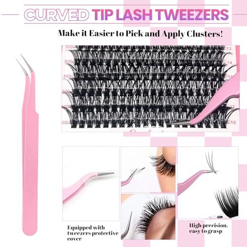 Qiveaory DIY Lash Extension Kit A - 720pcs Individual Lashes & Tools