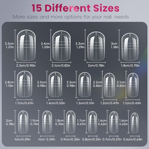 Krofaue Dual Toe Forms - 150pcs Reusable Gel Nail Molds for DIY