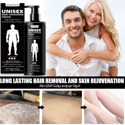 Painless Body Hair Removal Cream for Women & Men - Gentle Depilatory
