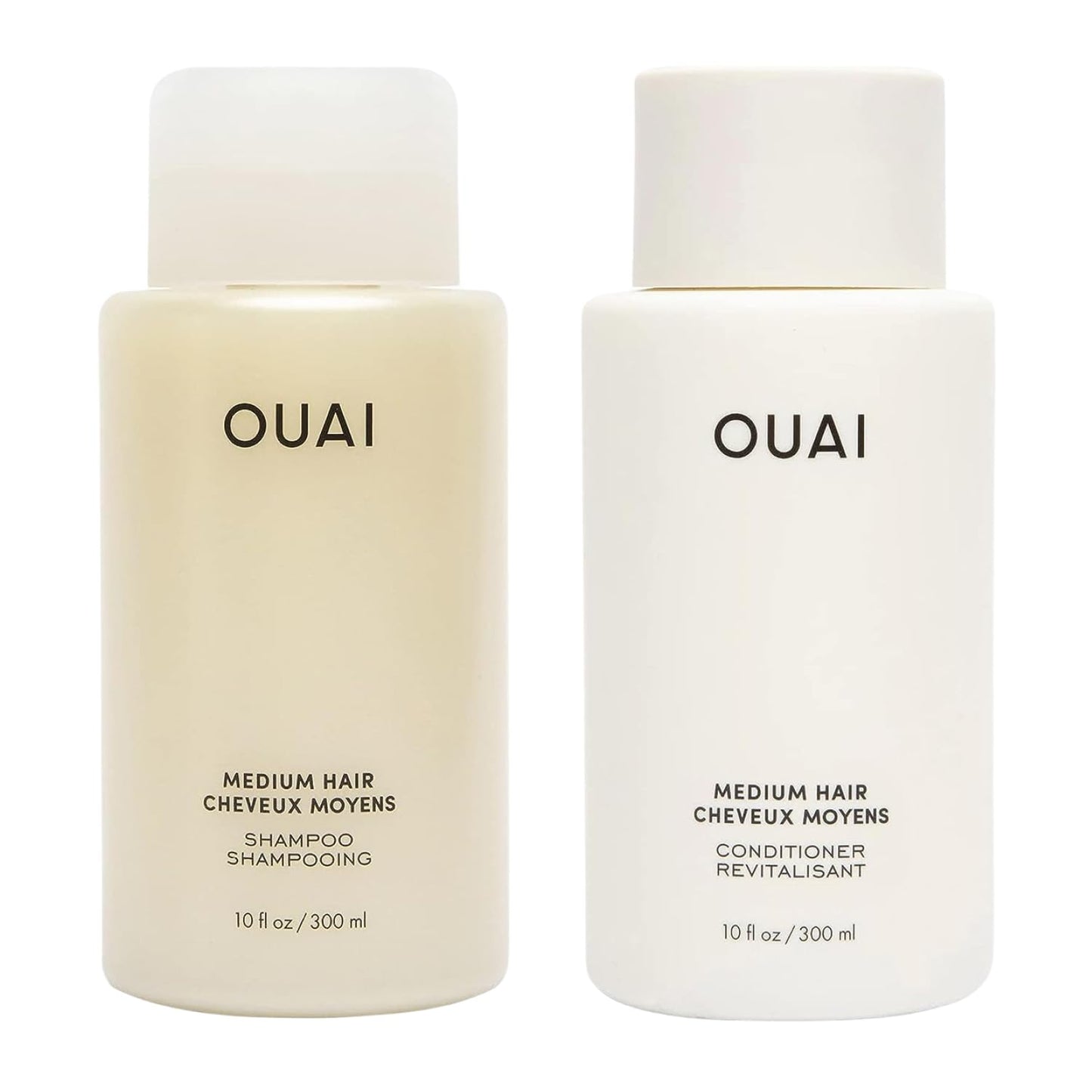 OUAI Fine Shampoo & Conditioner Set - Sulfate-Free Hair Care with Keratin & Shea Butter | 10 Fl Oz
