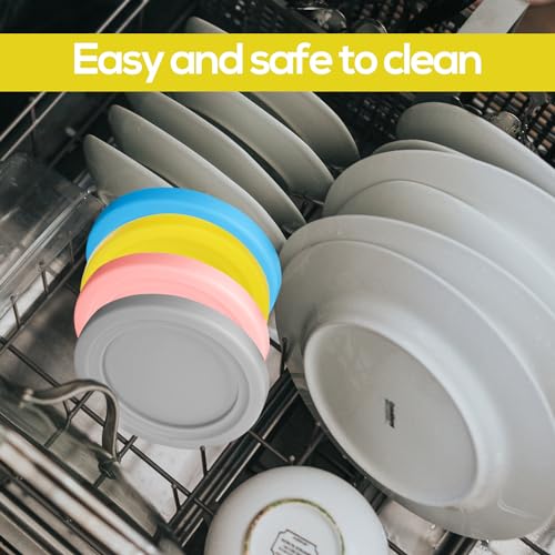 Silicone Ice Cream Container Lids - 4 Pack for Ninja Creami