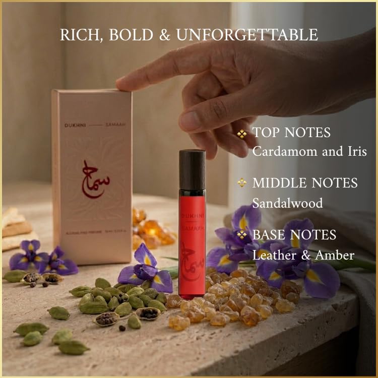 Dukhni Samaah 10ml Unisex Cologne - Smokey Sandalwood & Leather