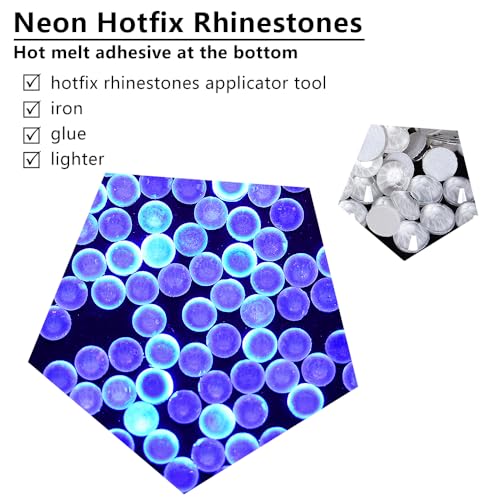 1440pcs Hotfix Rhinestones for DIY Crafts & Clothing - White Neon SS20