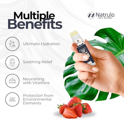 Beef Tallow Lip Balm with Strawberry – Hydrating Natural Moisturizer