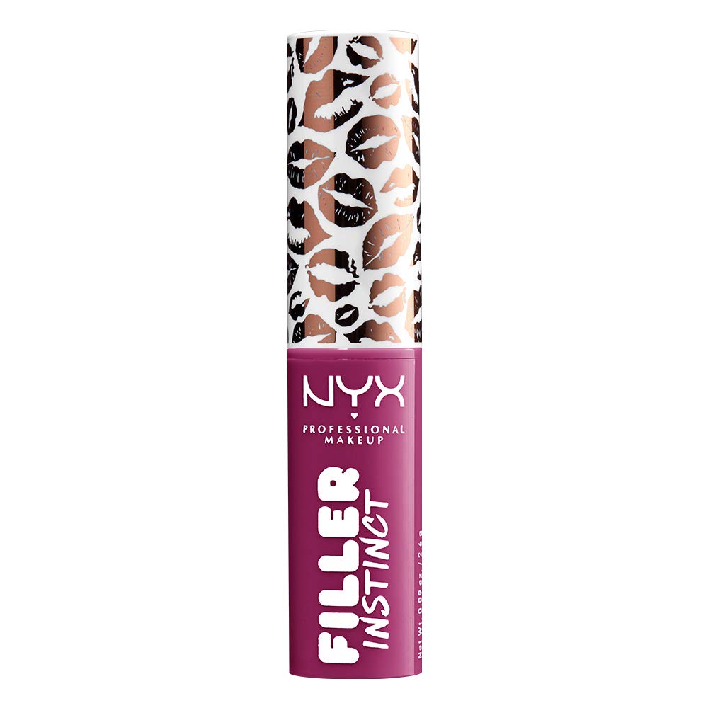 NYX Filler Instinct Plumping Lip Color - Bitten Pout Berry Red Lip Balm | Moisturizing Formula