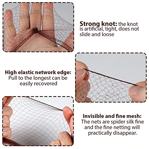 20 Pcs Elastic Hair Nets for Women - Invisible Bun Mesh