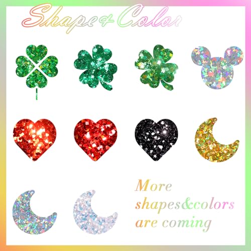 Laza Holographic Mickey Mouse Chunky Glitter Nail Charms - 2g