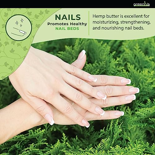 GreenIVe Hemp Body Butter - Natural Moisturizing Cream, 8oz Jar