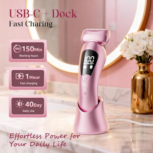 Rategist 3-in-1 Cordless Electric Razor for Women - Waterproof Bikini Trimmer